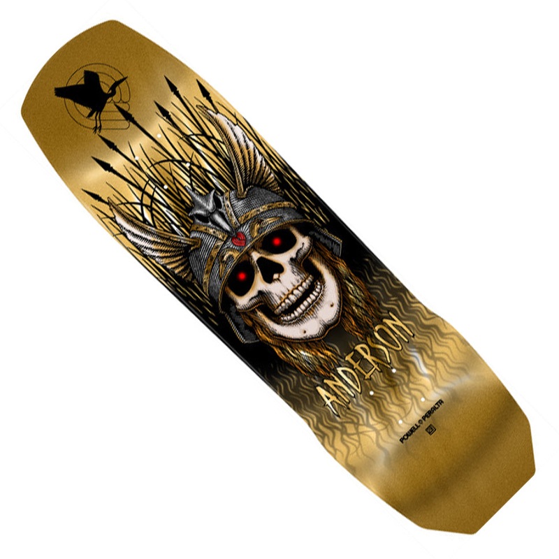 Powell Peralta Andy Anderson Gold Foil Pro Heron 3 7-Ply Maple Deck Gold Foil 9.13 x 32.8 WB:15