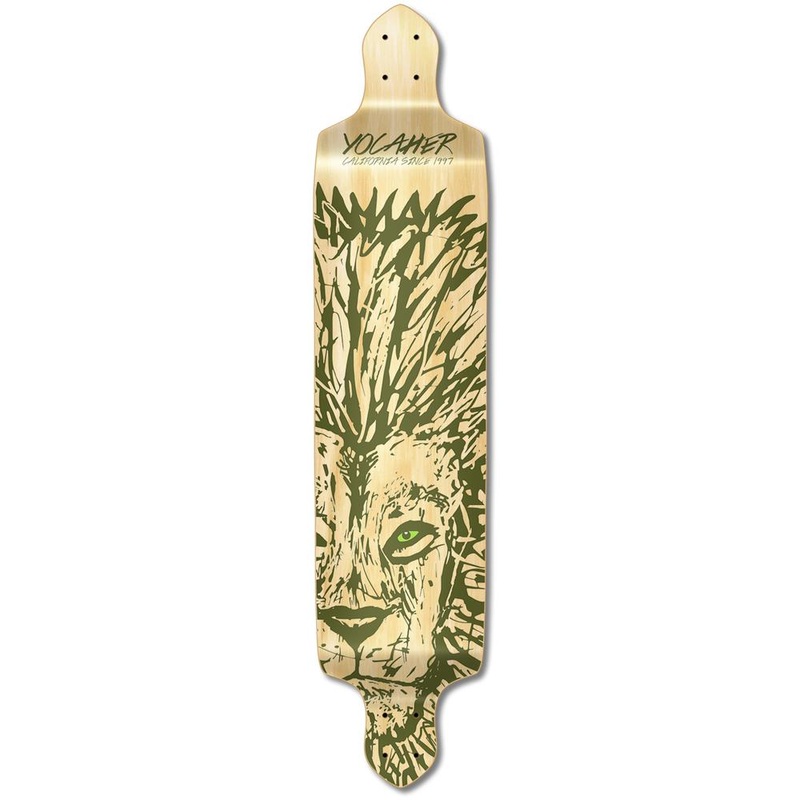 Punked Drop Down Longboard Deck – Spirit Animal LION Deck