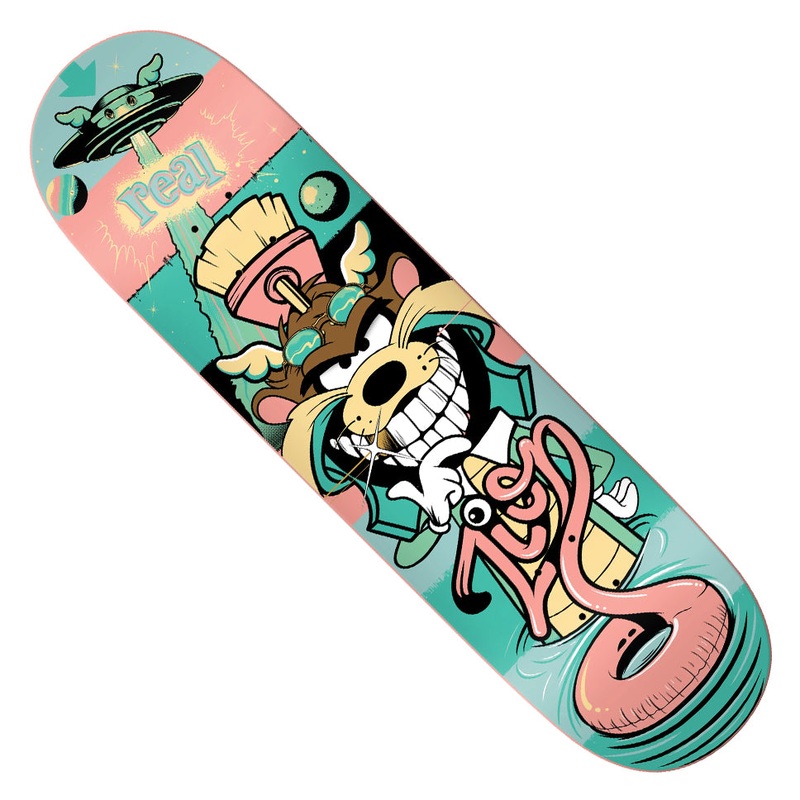 Real Zion Wright x D Face Deck Peach Dip 8.5 x 31.8 WB:14.25
