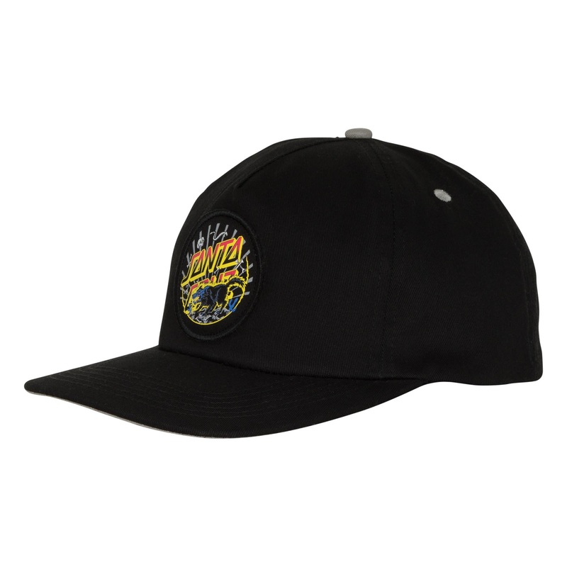 SANTA CRUZ KENDALL WOLF SNAPBACK HAT Black