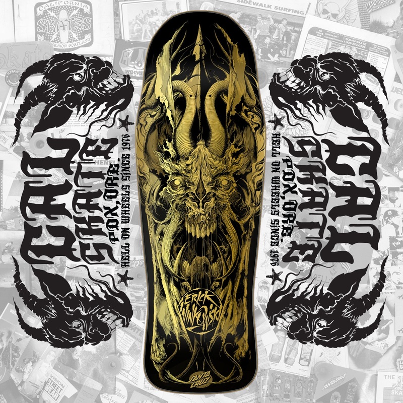 Santa Cruz Skateboards “Eric Winkowski- Gold Foil Primeval” 10.34″ Deck