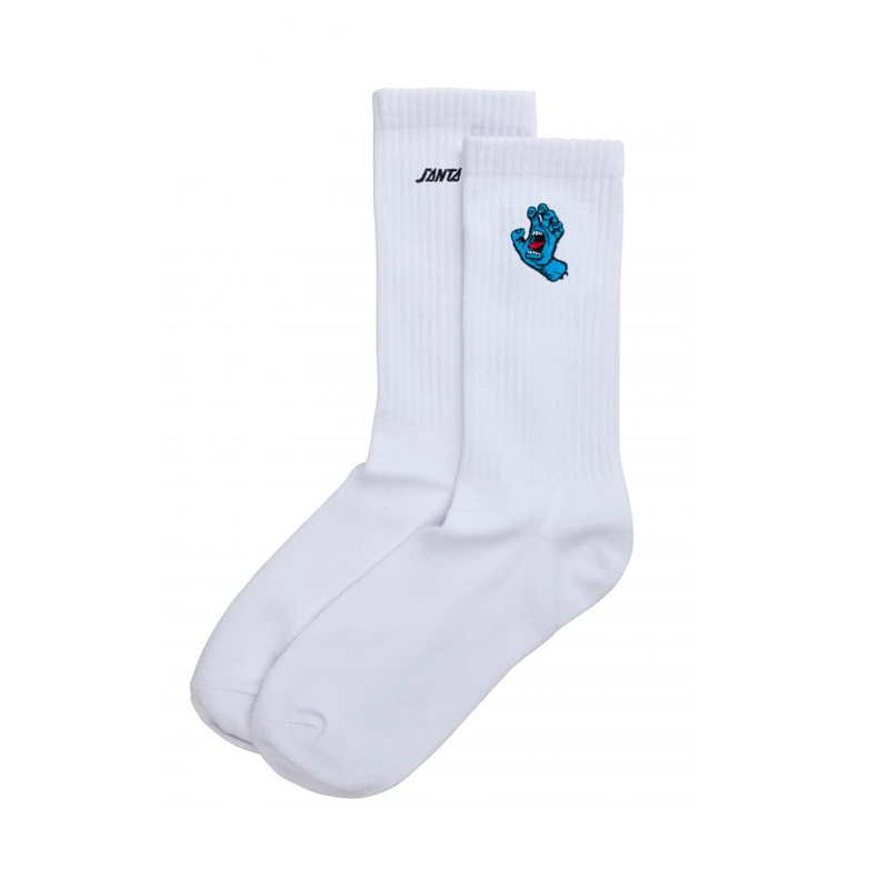 Santa Cruz Sock Screaming Mini Hand Sock – White