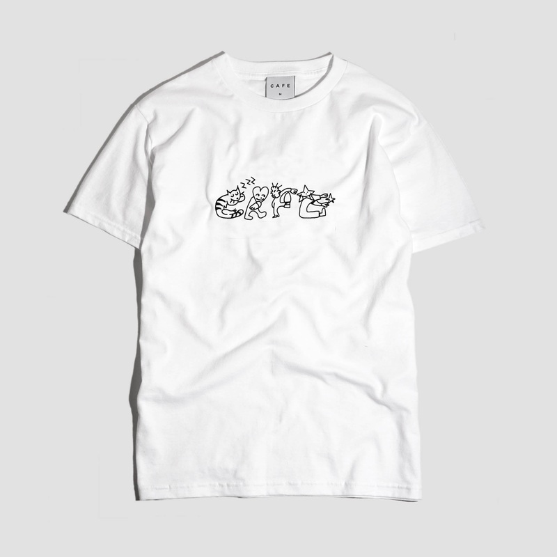 Skateboard Cafe Buddy T-Shirt White Small