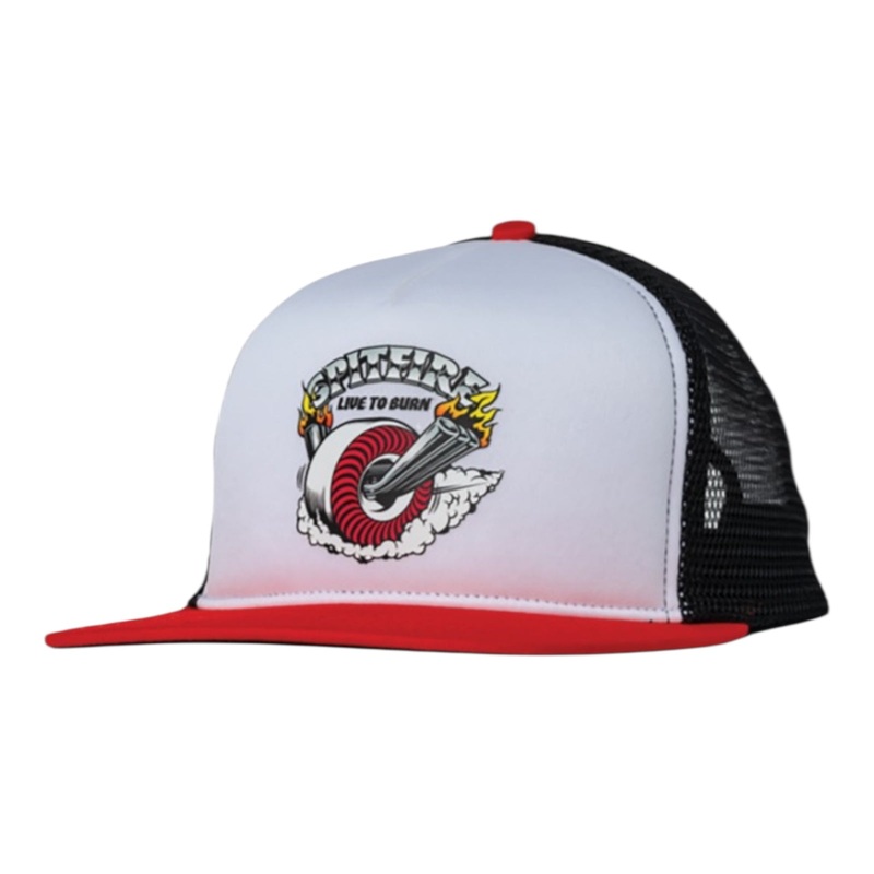 Spitfire Burnout Trucker Hat White/Red/Black OS