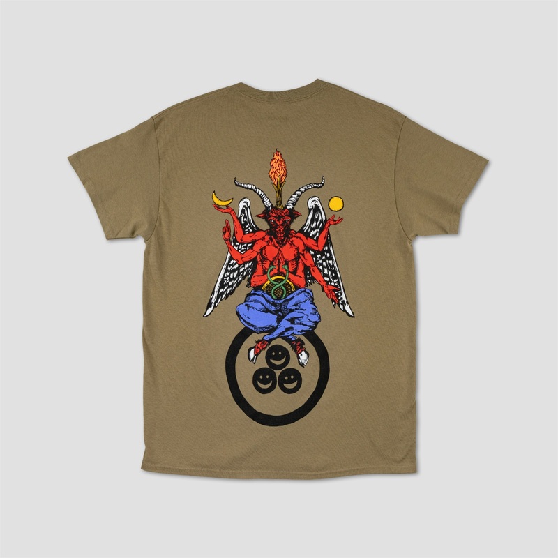 Welcome Bapholit Garment Dyed Printed T-Shirt Sage Small