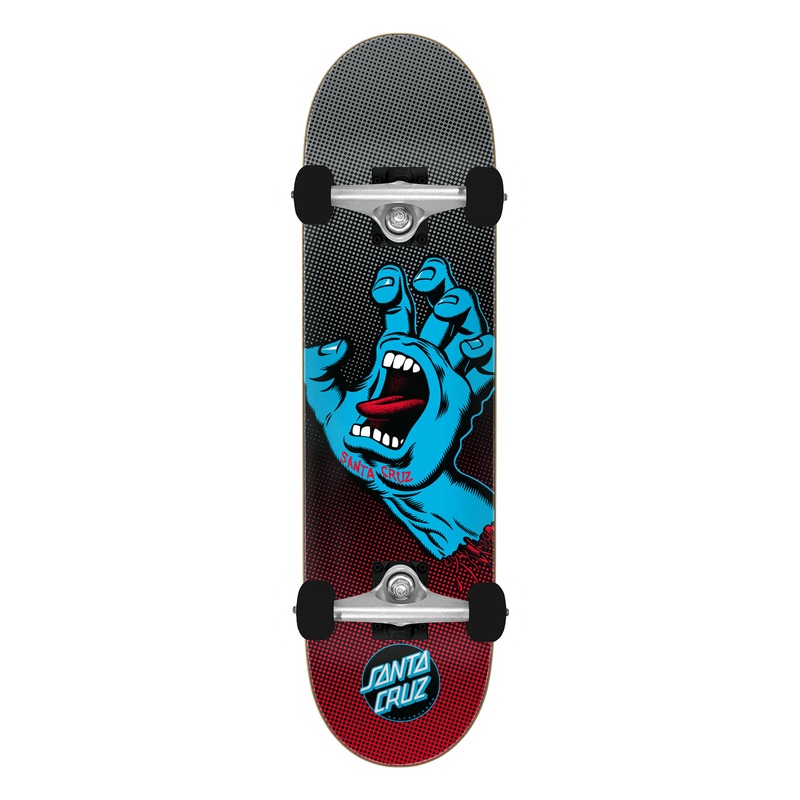 8.25in Large Screaming Hand Fade Santa Cruz Complete Skateboard No Color 8.25in x 31.5in