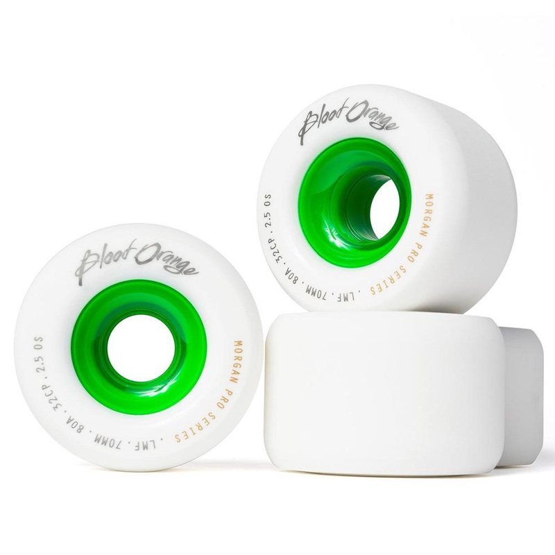 Blood Orange Morgan Pro Series 70mm/80A White Longboard Wheels | set of 4 Blood Orange Morgan Pro Series 70mm/80A White Wheels