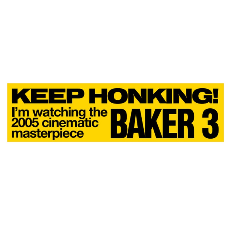 Jenkem Baker 3 Bumper Sticker Yellow 11″