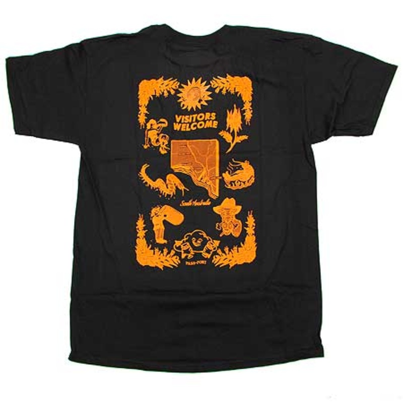 Pass Port Tea Towel T Shirt Black Large