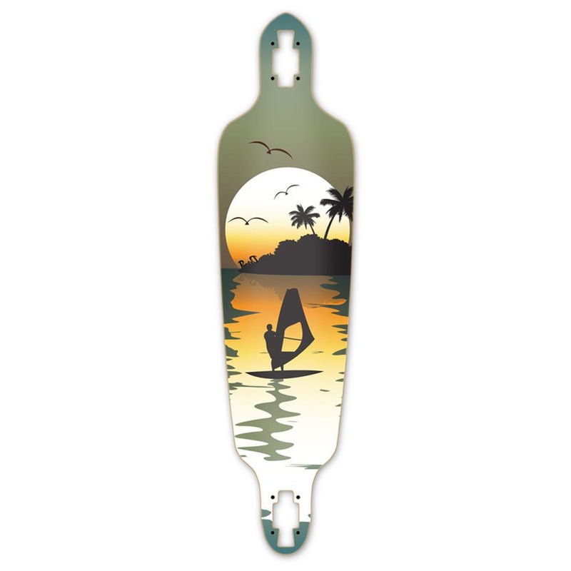 Punked Drop Through Surfer Longboard Deck Deck
