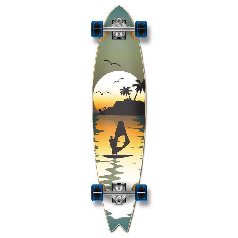 Punked Fishtail Surfer Longboard Complete Complete