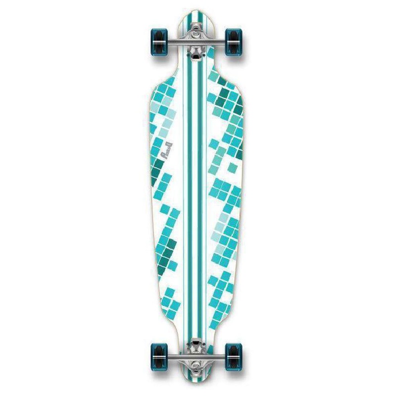 Punked White Digital Wave Drop Through 40″ Longboard Complete
