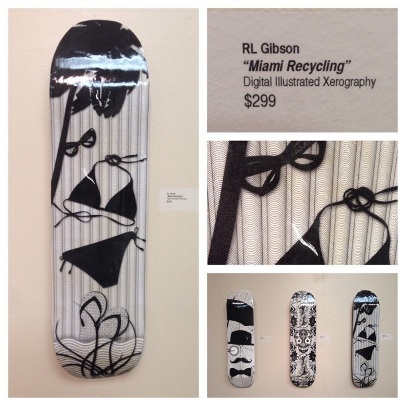 R.L. GIbson “Miami Recycling” Original Art Skateboard Deck