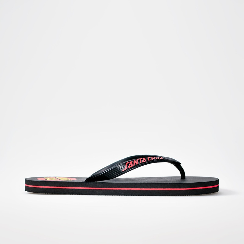Santa Cruz Classic Dot Thong Flip Flop  – Black UK 7