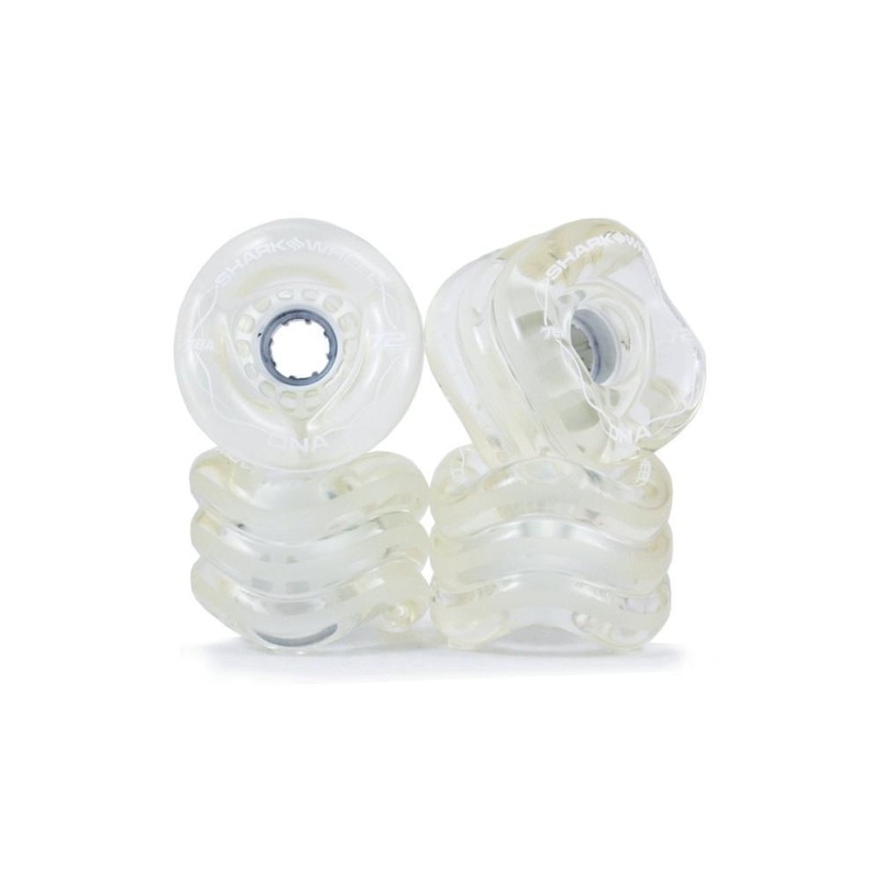 Shark Wheels Longboard – 72MM,78AClearwithWhiteHubDNA