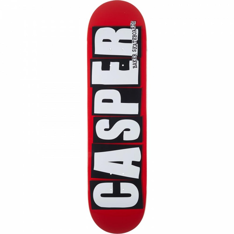 Baker Brooker Casper Logo Red/Black 8.0″ Skateboard Deck Deck