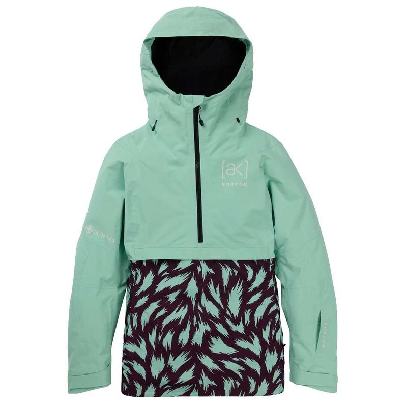 Burton Women’s [ak] Kimmy GORE-TEX 2L Anorak Jacket 2025 Small Powder Mint / Fur Purple Root