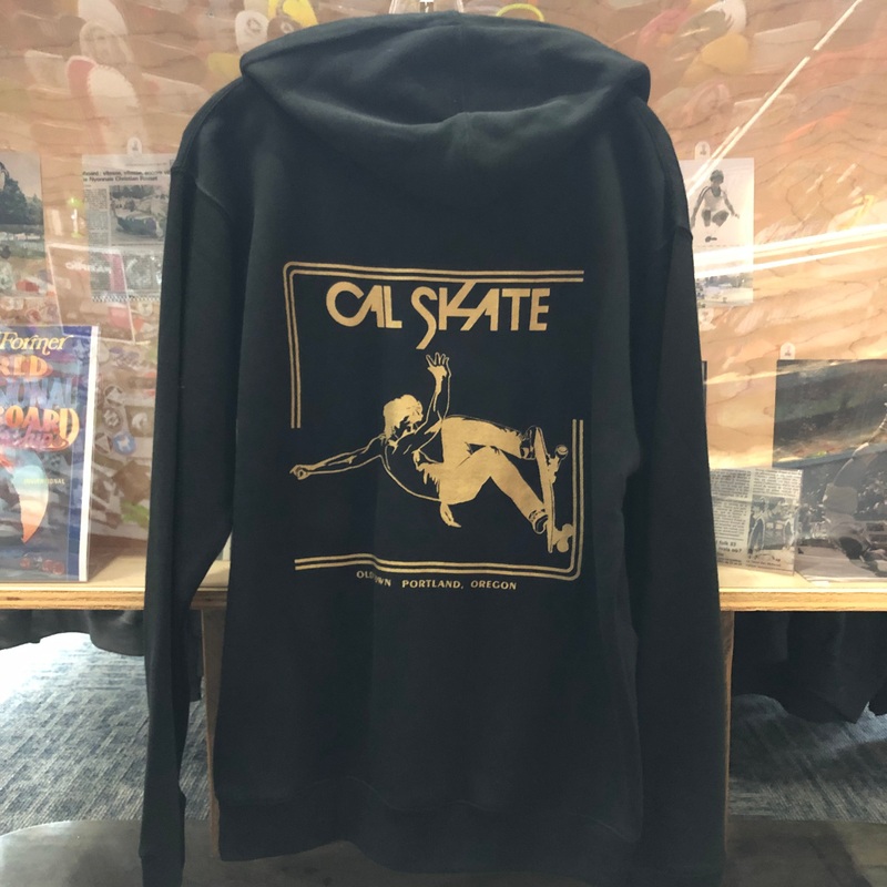 Cal Skate “Slasher-Zip Hoody” Black and Gold Youth Large