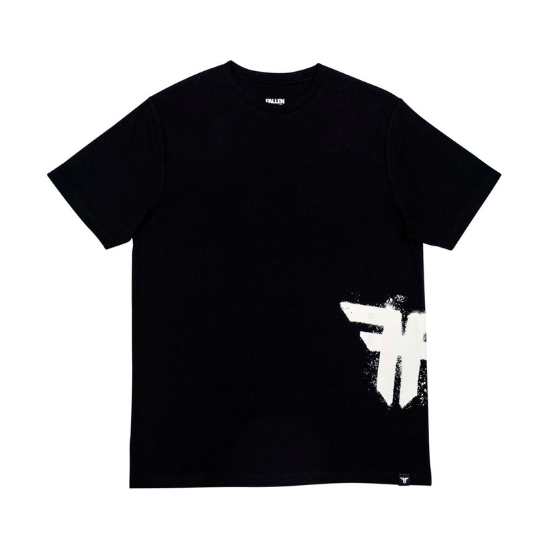 FALLEN FOOTWEAR OVER SPRAY T-SHIRT Black Small
