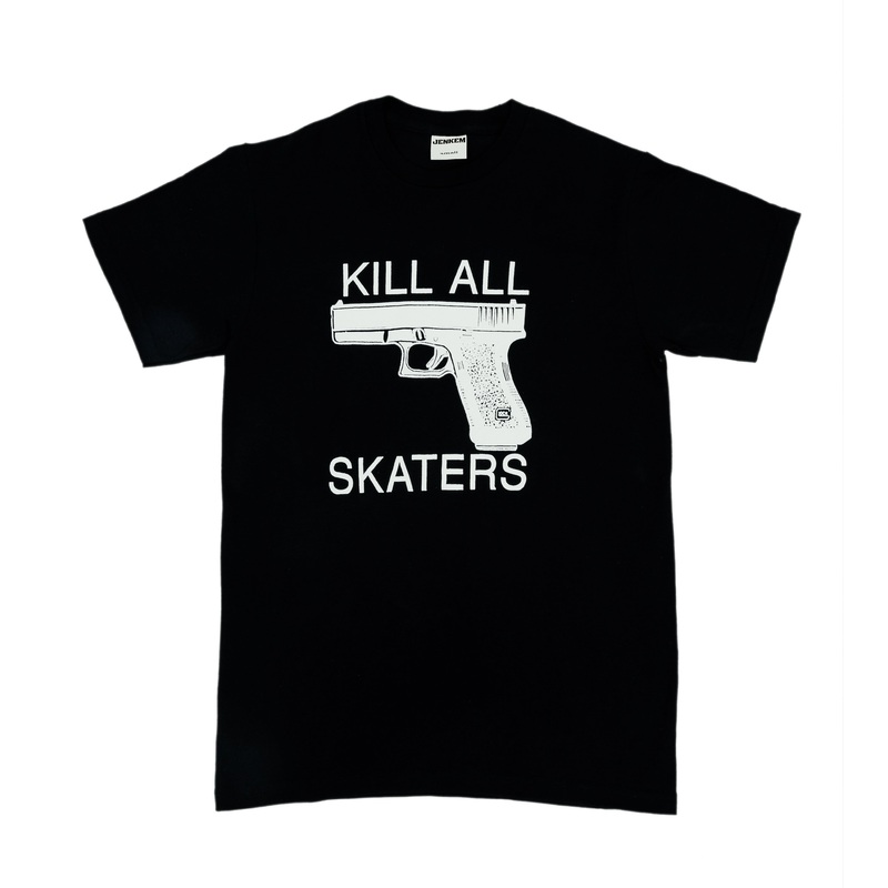 JENKEM KILL ALL SKATERS T SHIRT BLACK S
