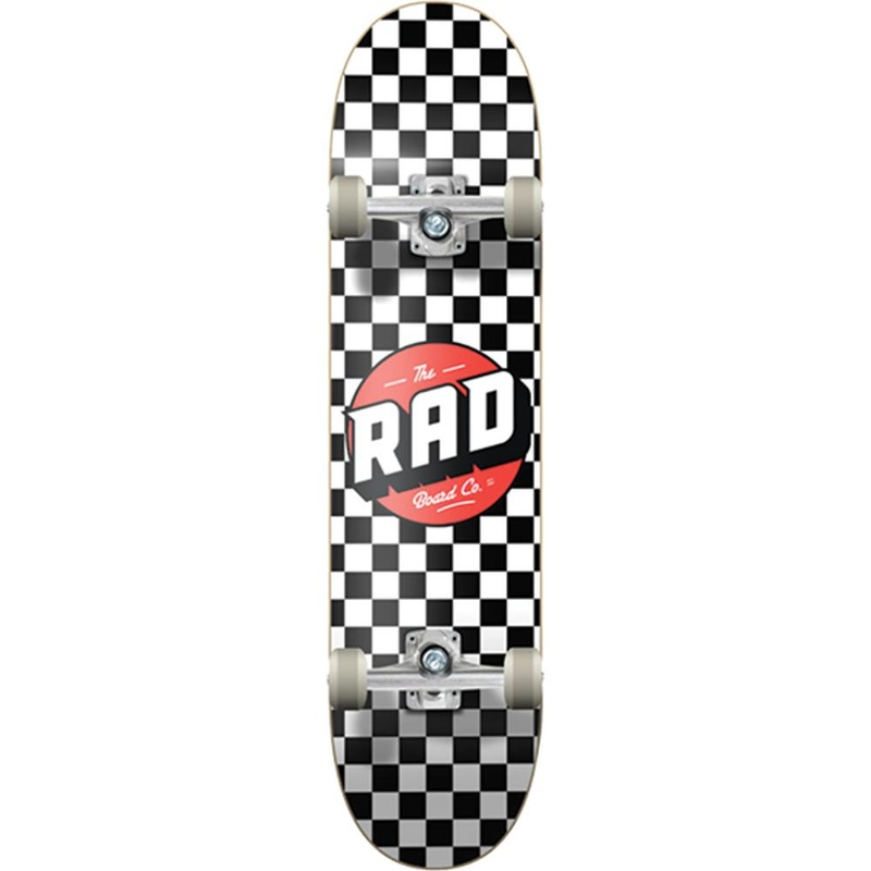 RAD Checker White/Black 7.75″ Complete Skateboard Complete