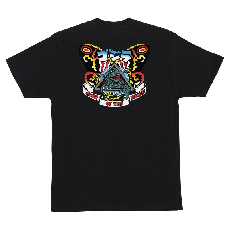 Santa Cruz x Godzilla Natas Mothra T-Shirt Small Black