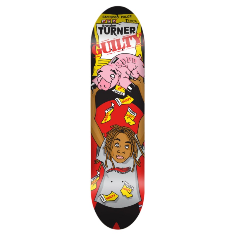Shorty’s Turner Guilty Red 8.25″ Skateboard Deck 8.25″