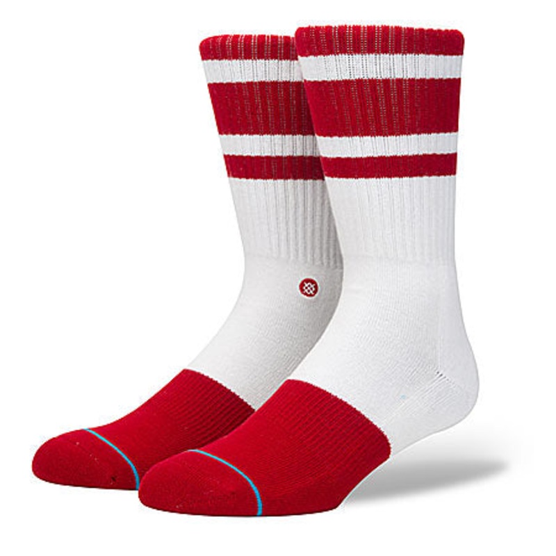 Stance Whiteout Crew Socks Red Medium