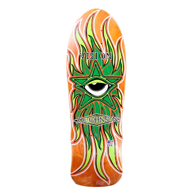 Vision JOE JOHNSON EYE reissue Skateboard Deck – ORANGE STAIN