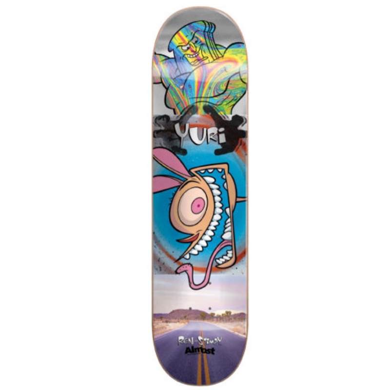 Almost X Ren & Stimpy Yuri Facchini Road Trip R7 Skateboard Deck 8.375″ 8.375″