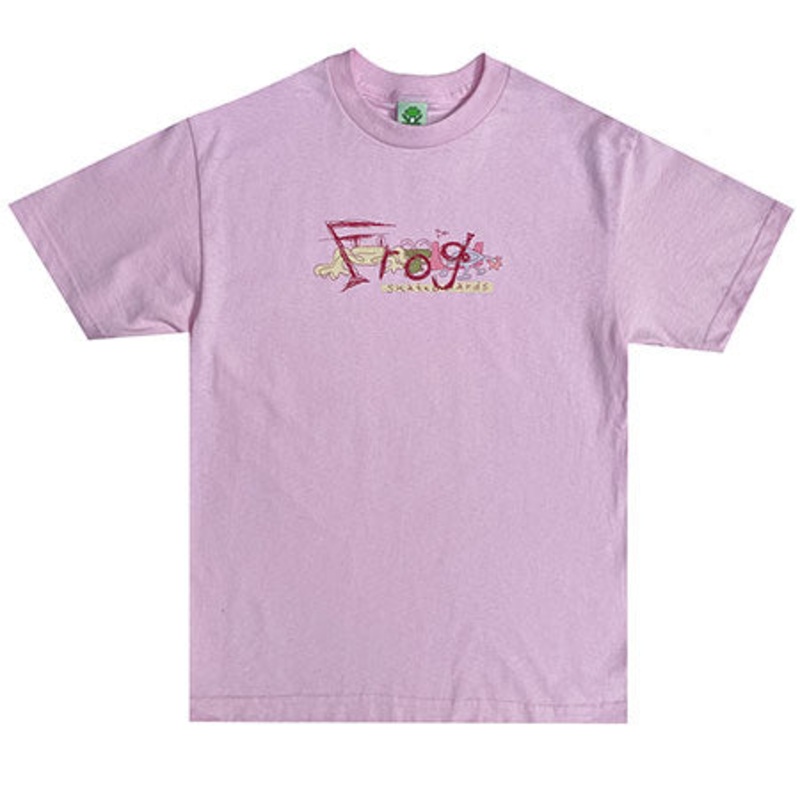 Frog Skateboards Busy Frog T Shirt Pink Large