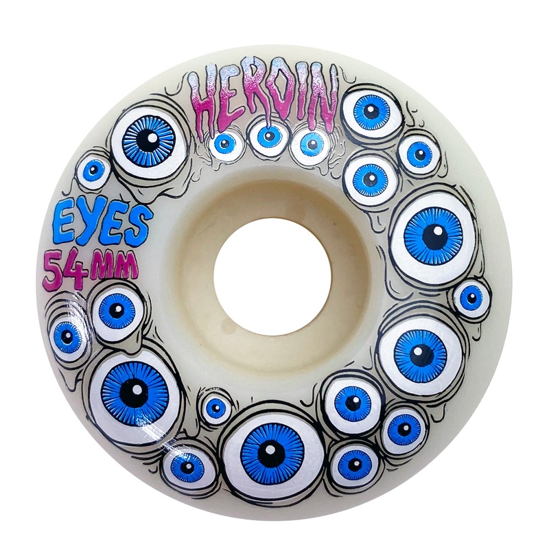 Heroin – 54mm – Eyes Wheels (Glow in dark) – White
