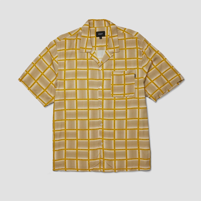 HUF Flynn Shortsleeve Resort Shirt Mustard Small