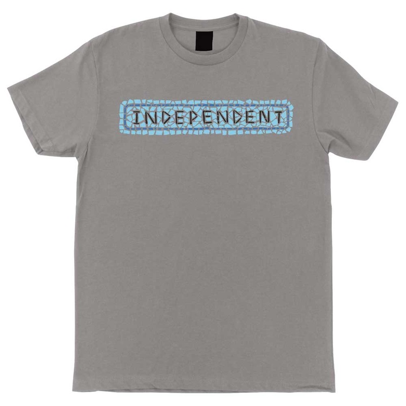 Independent Tile Bar Short Sleeve Midweight T-Shirt Small Medium Grey