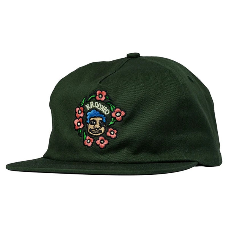 Krooked Skateboards “Sweatpants Redux- Olive Snapback Hat