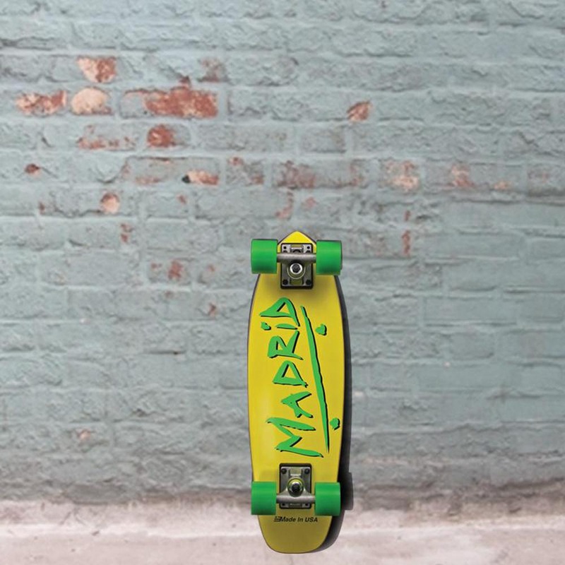 Madrid Midget Party Yellow Cruiser Skateboard – Pee Wee 23.25″ – Complete