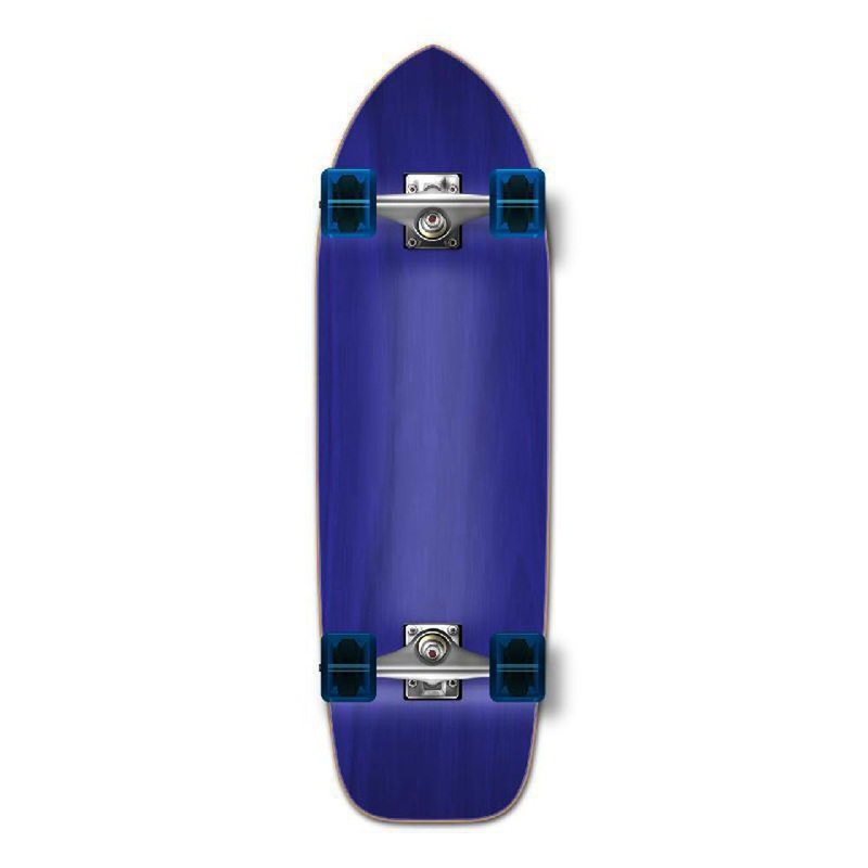 Punked Stained Blue 33″ Old School Blank Longboard Complete