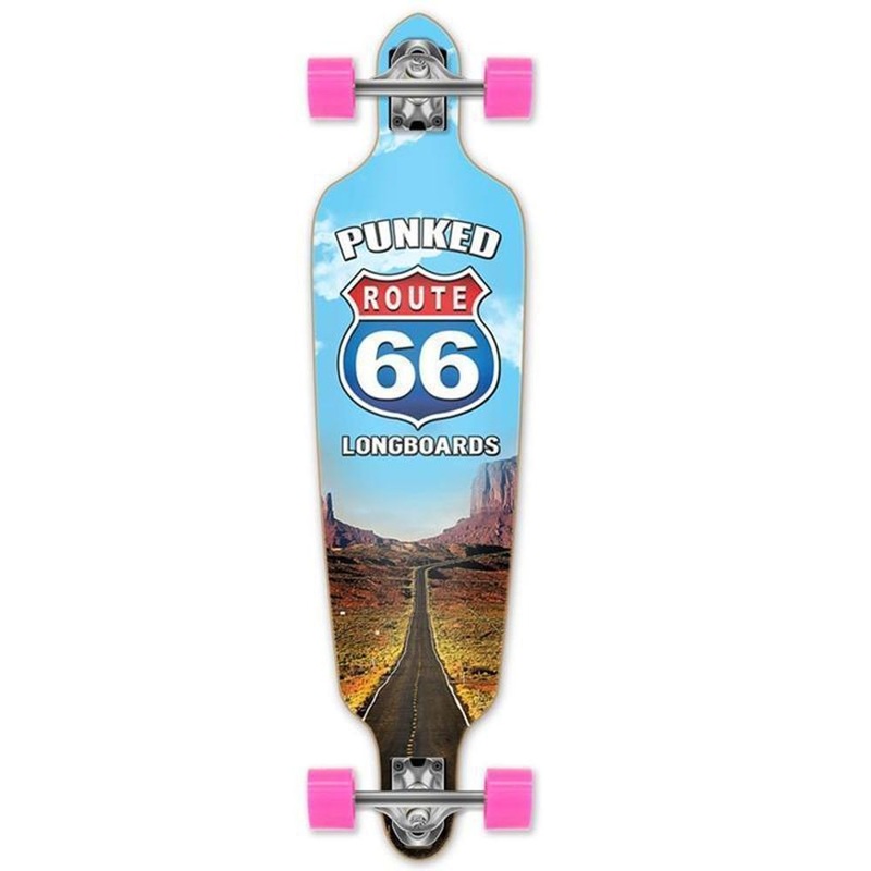 Route 66 The Run Punked Drop Through 40″ Longboard Complete