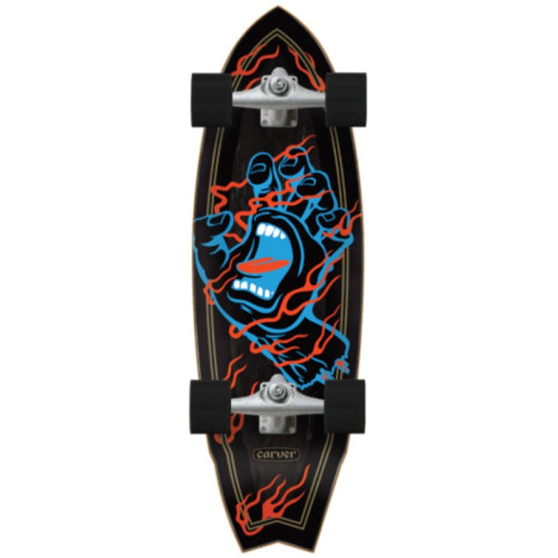 Santa Cruz X Carver Hand Shark Surf Skate Cruiser Complete 31.52″ 31.52″