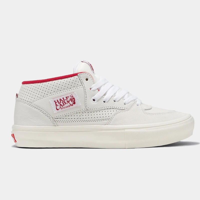 VANS HALF CAB VINTAGE SPORT WHITE RED 9.5