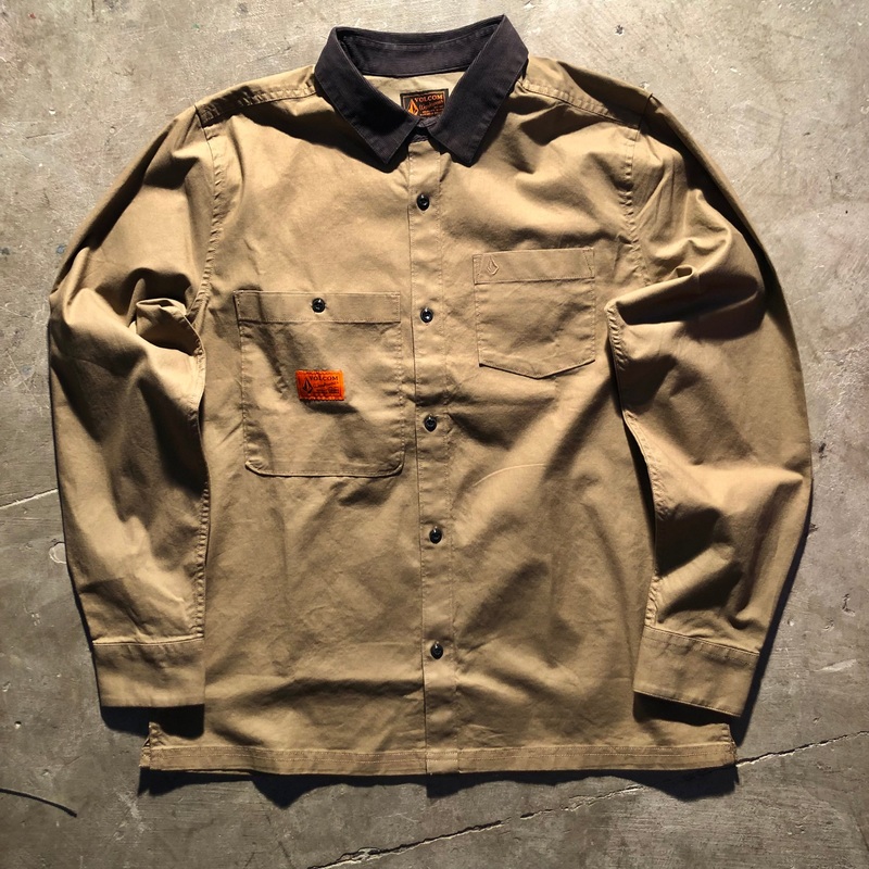 Volcom – Debasser Long Sleeve Shirt – Teak Medium