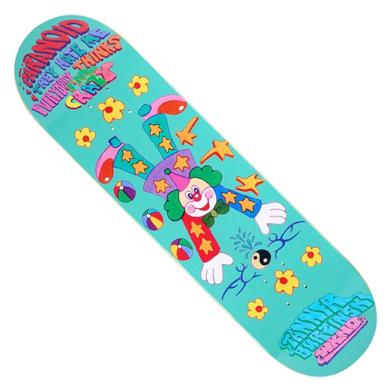 WKND Skateboards Tanner Burzinski Paranoid Deck Multicolor 8.5 x 32.25 WB:14.25