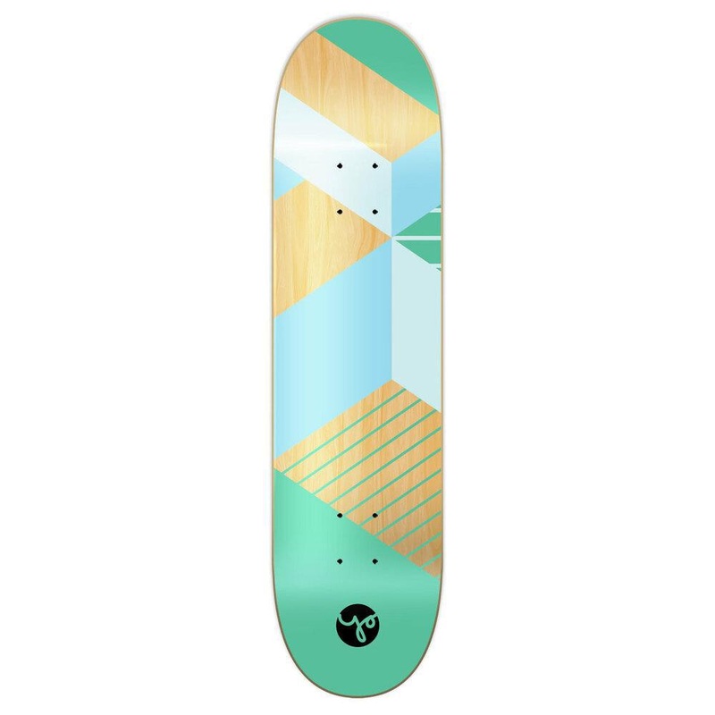 Yocaher 31″ Graphic Skateboard Deck – Geometric Series – Green 7.5″