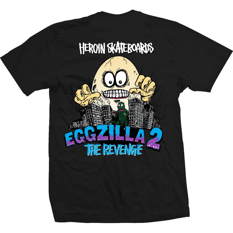 HEROIN SKATEBOARDS EGGZILLA TEE