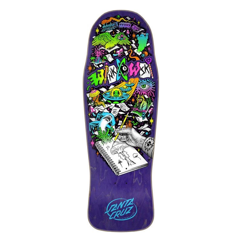 SANTA CRUZ SKETCHBOOK SHAPED SKATEBOARD DECK