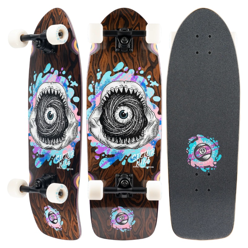 SECTOR 9 FAT WAVE FOSSIL COMPLETE SKATEBOARD