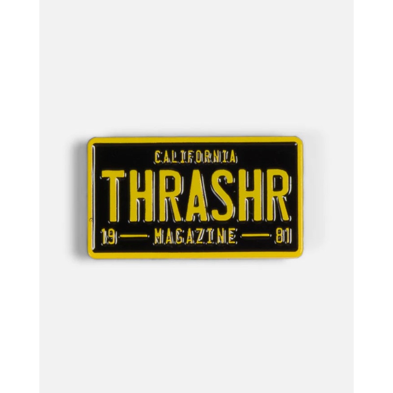 THRASHER LICENSE PLATE LAPEL PIN