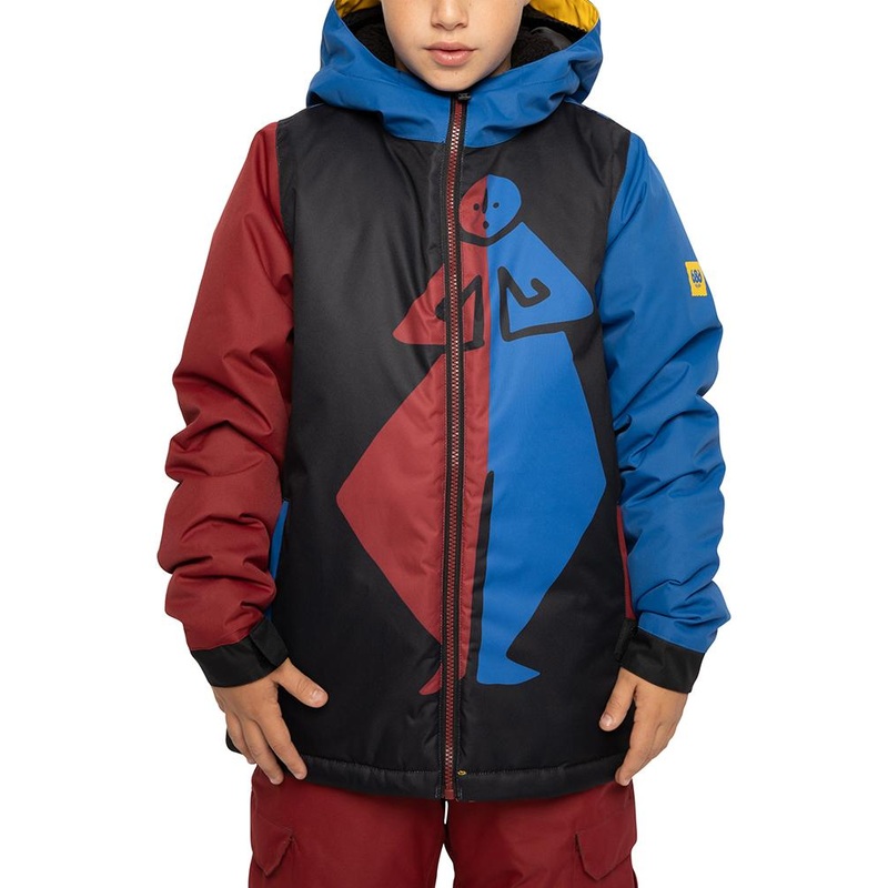 686 BOYS FOREST INSULATED JACKET-PRIMARY BLUE COLORBLOCK (2021)