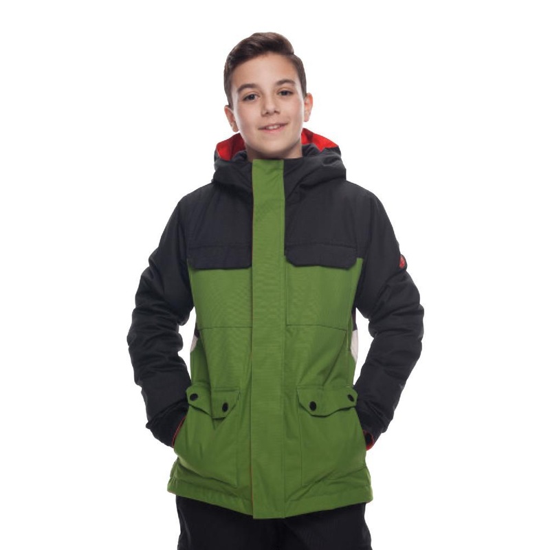 686 FLASH INSULATED KID’S SNOW JACKET-CAMP GREEN CAMO COLORBLOCK (2019)