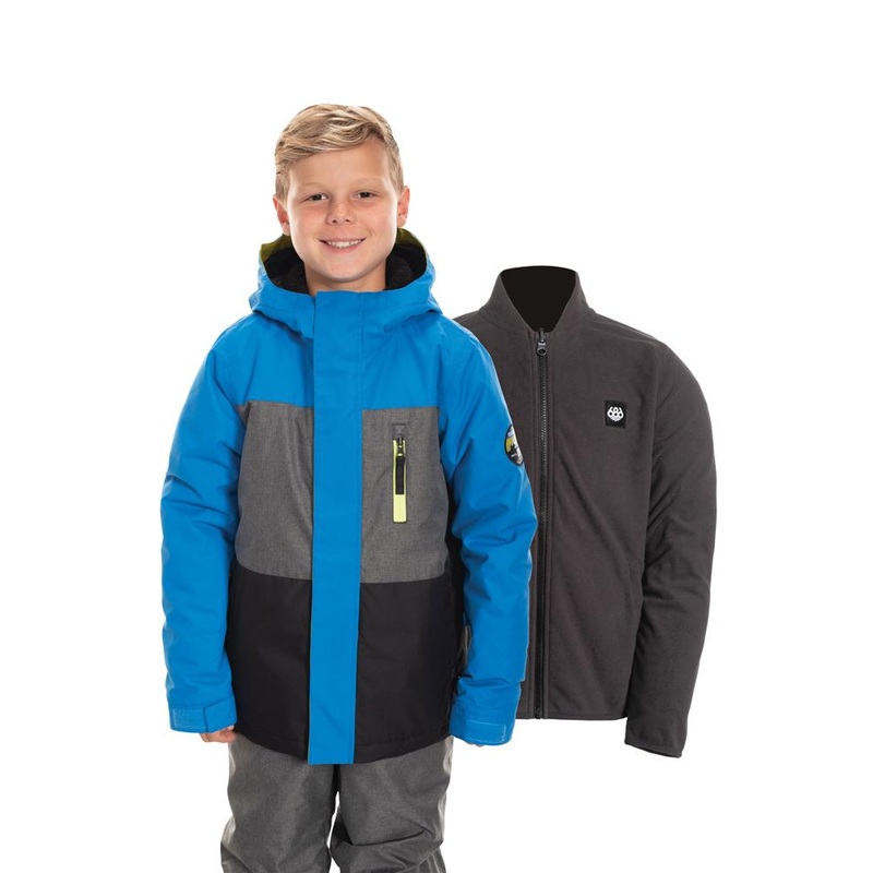 686 SMARTY 3-IN-1 INSULATED KID’S SNOW JACKET-STRATA BLUE COLORBLOCK (2020)